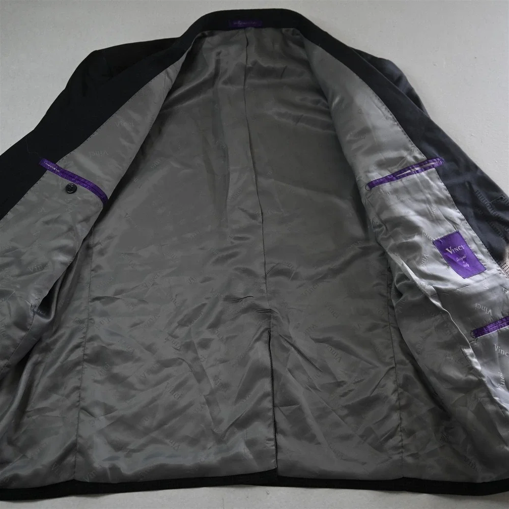 Vinci 48R 40x30 Silver Night‎ Skyline Mens Jacket Pants Suit